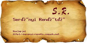 Serényi Renátó névjegykártya
